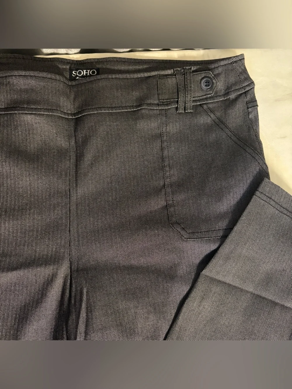 Soho dark grey pinstripe trousers woman’s XL